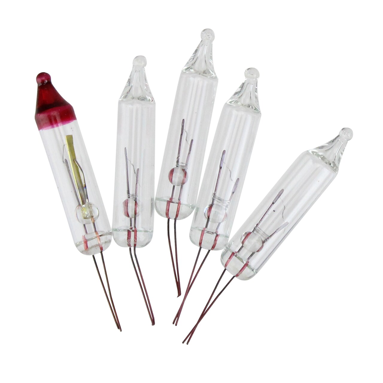 Sienna Pack of 5 Clear Mini Christmas Replacement Bulbs - 2.5 Volts